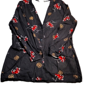 CHEROKEE size small long sleeve scrub top/ lab coat